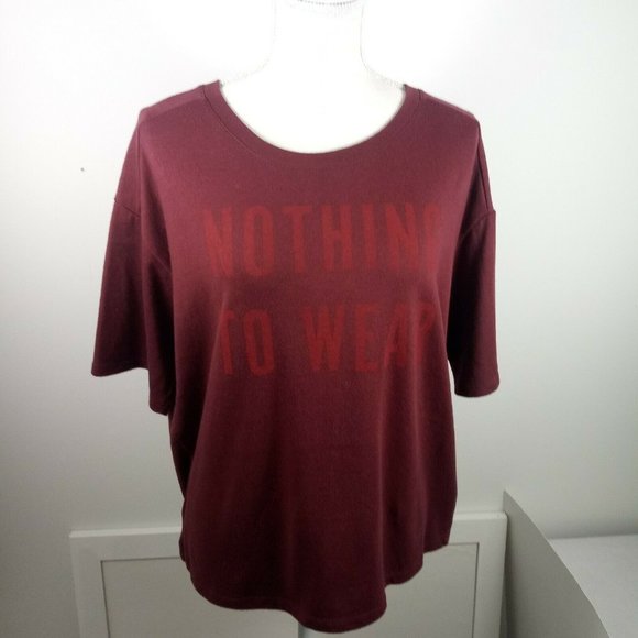 Old Navy Tee Medium Red Oversized Casual - Picture 3 of 15